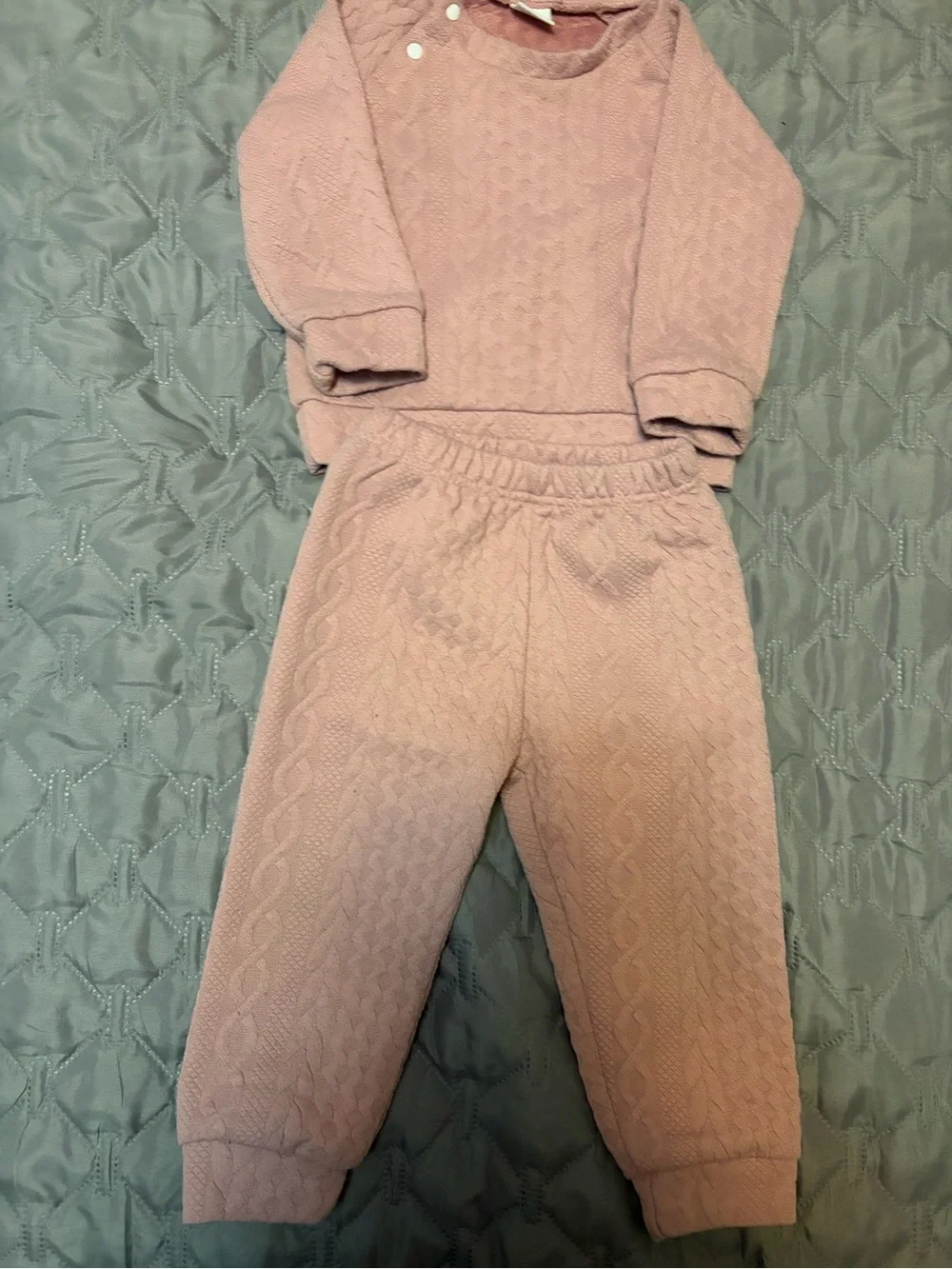 GAP Kids Navy Hoodie & Jessica Simpson Pink Polka Dot Velvet Top Set